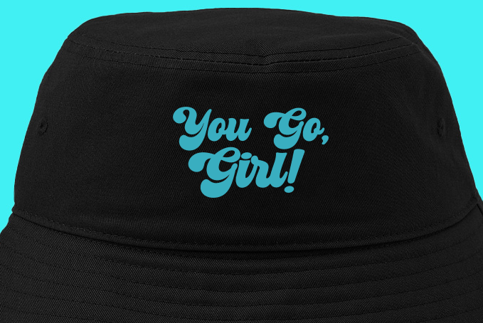 You Go, Girl! Green Bucket Hat