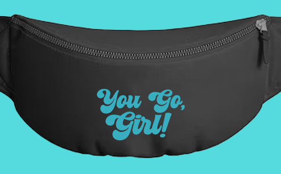 You Go, Girl! Green Fanny Pack
