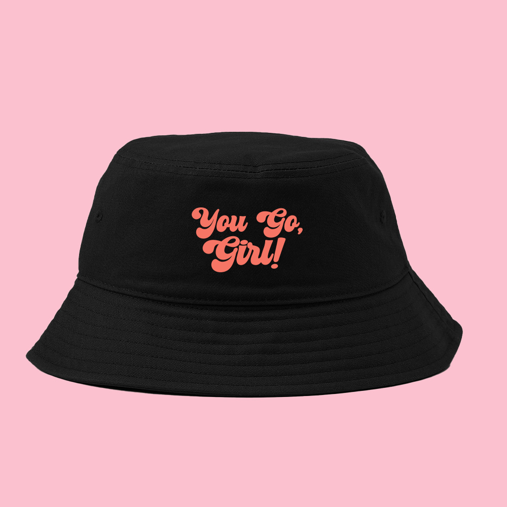 You Go, Girl! Peach Bucket Hat