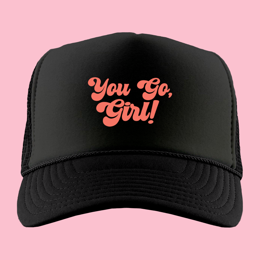 You Go, Girl! Peach Foam Trucker Hat