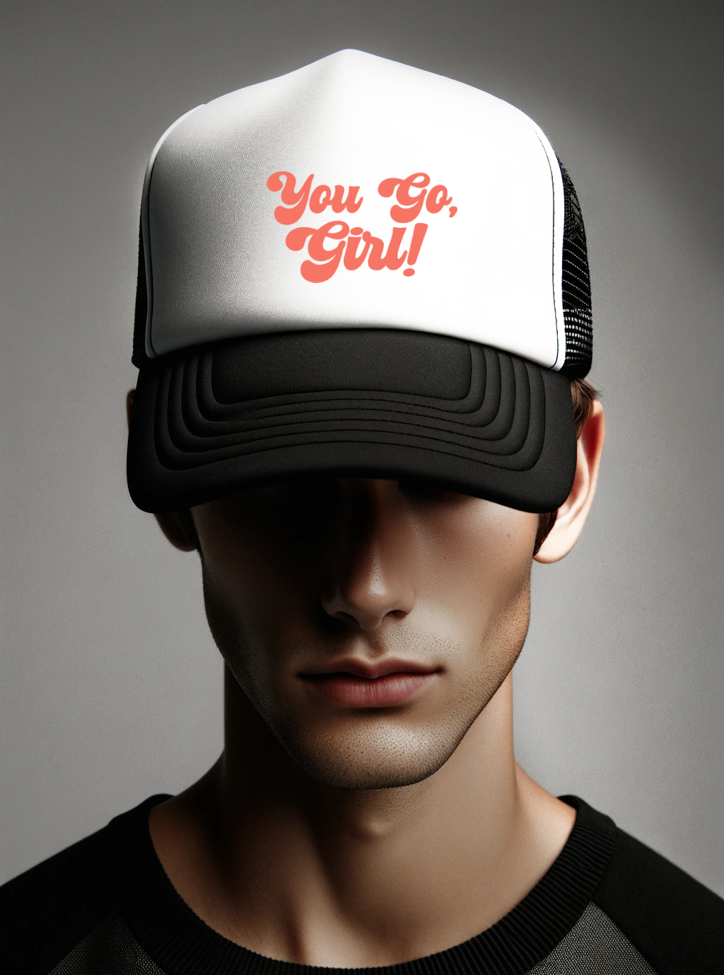 You Go, Girl! Peach Foam Trucker Hat