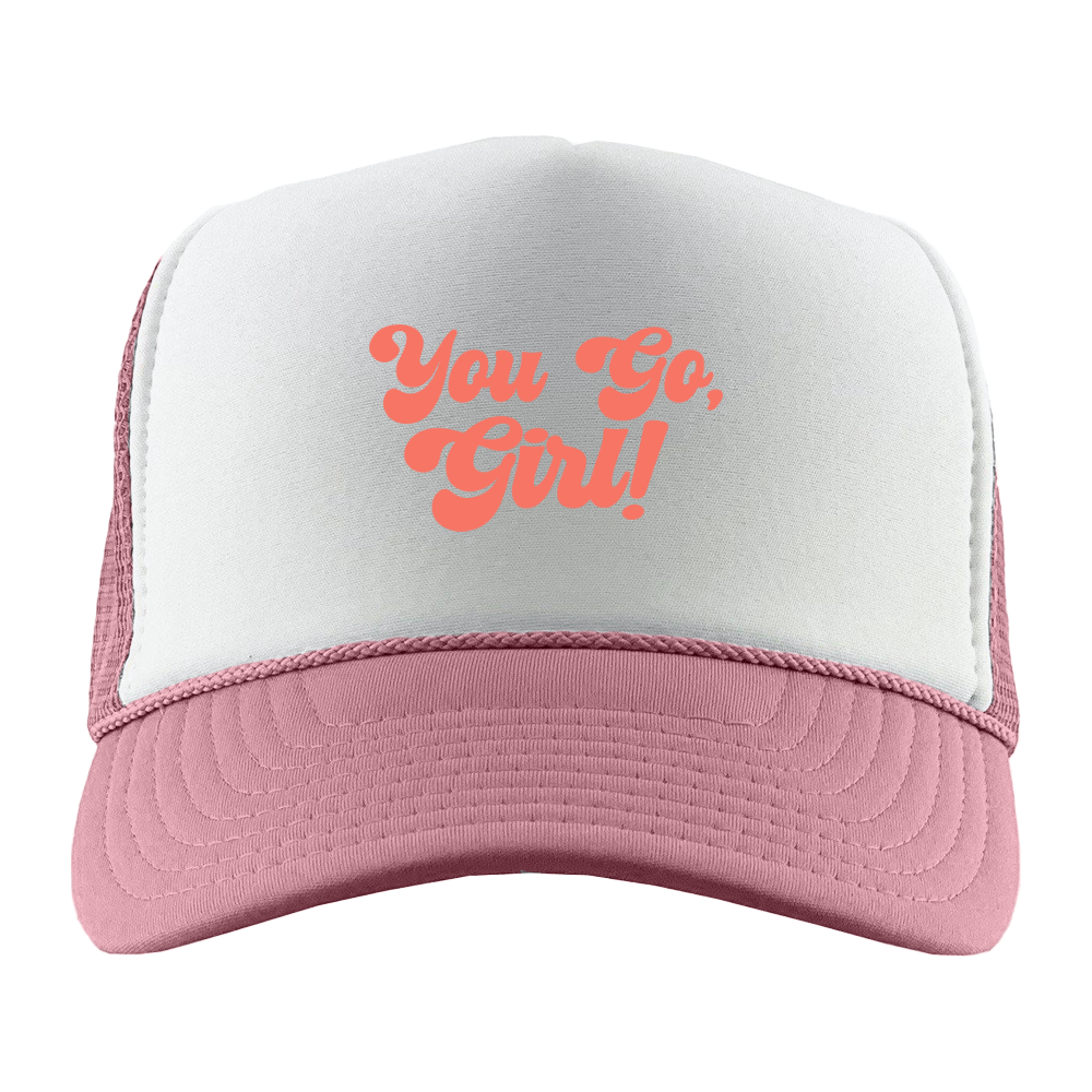 You Go, Girl! Peach Foam Trucker Hat