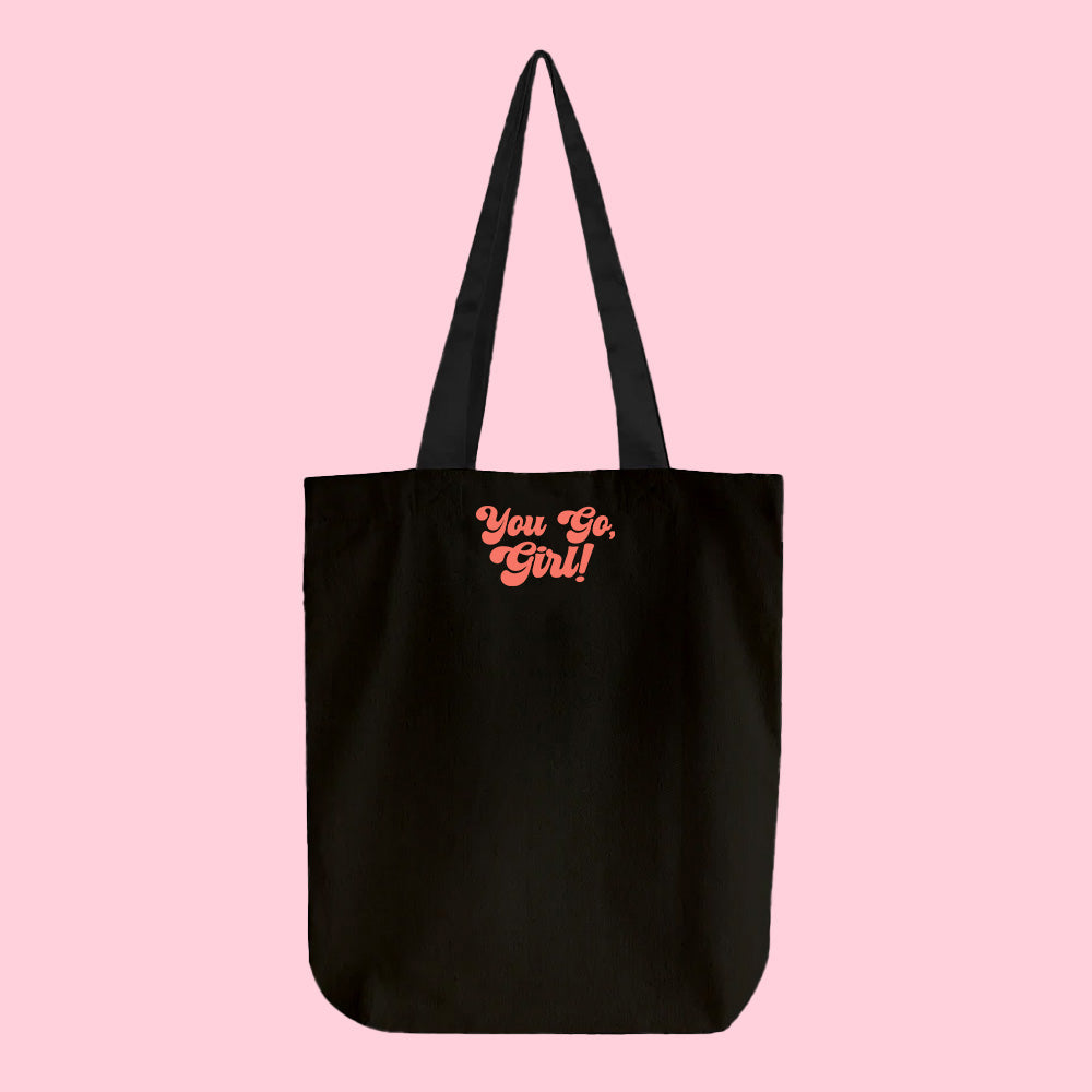 You Go, Girl! Peach Tote Bag