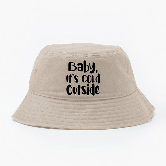Baby, It's Cold Outside Black Bucket Hat