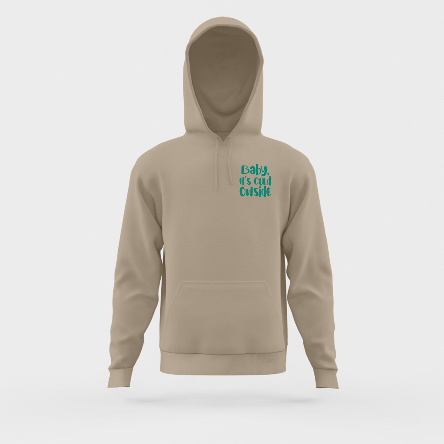 Baby, It's Cold Outside Green Hoodie