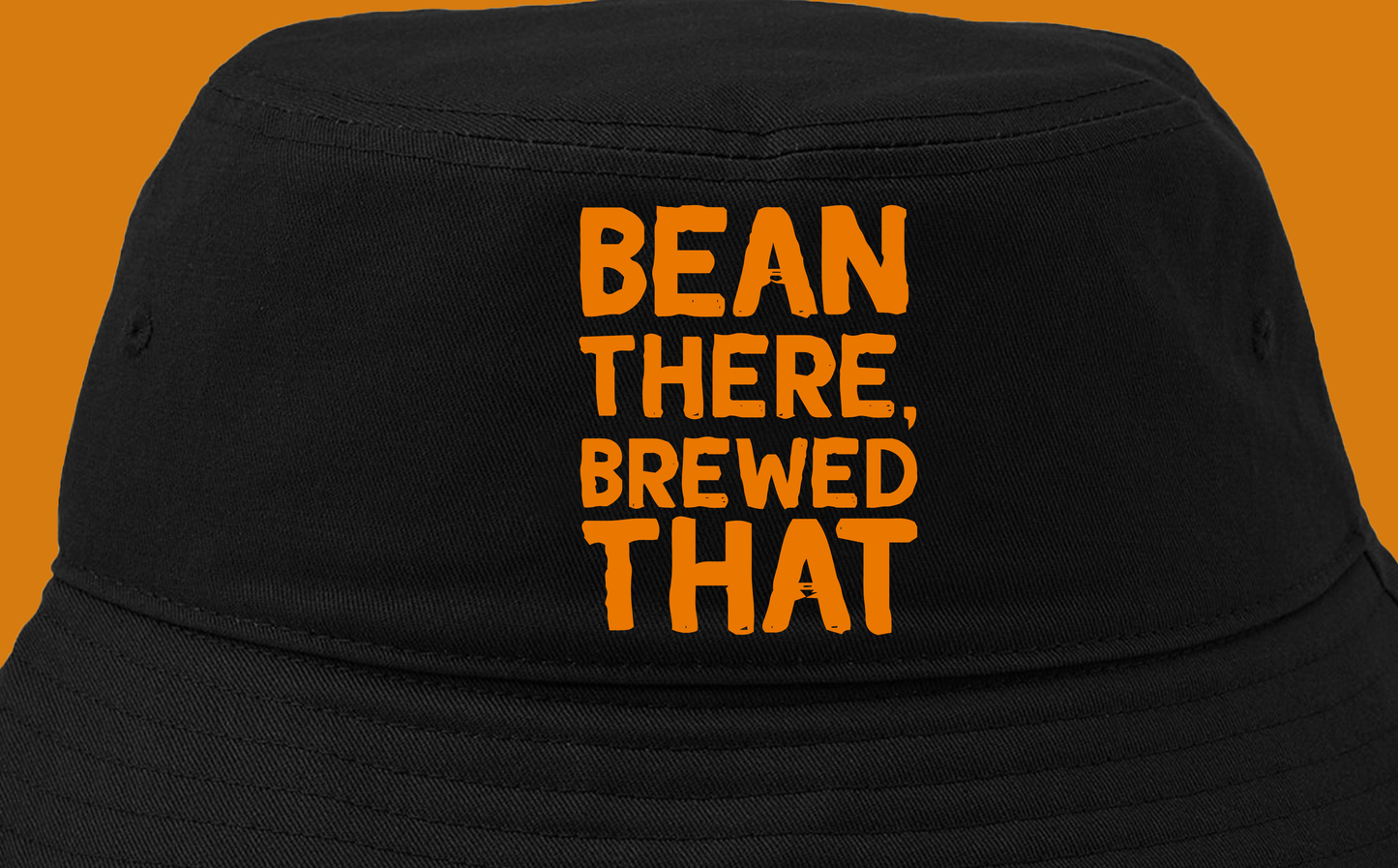 Bean There, Brewed That Orange Bucket Hat