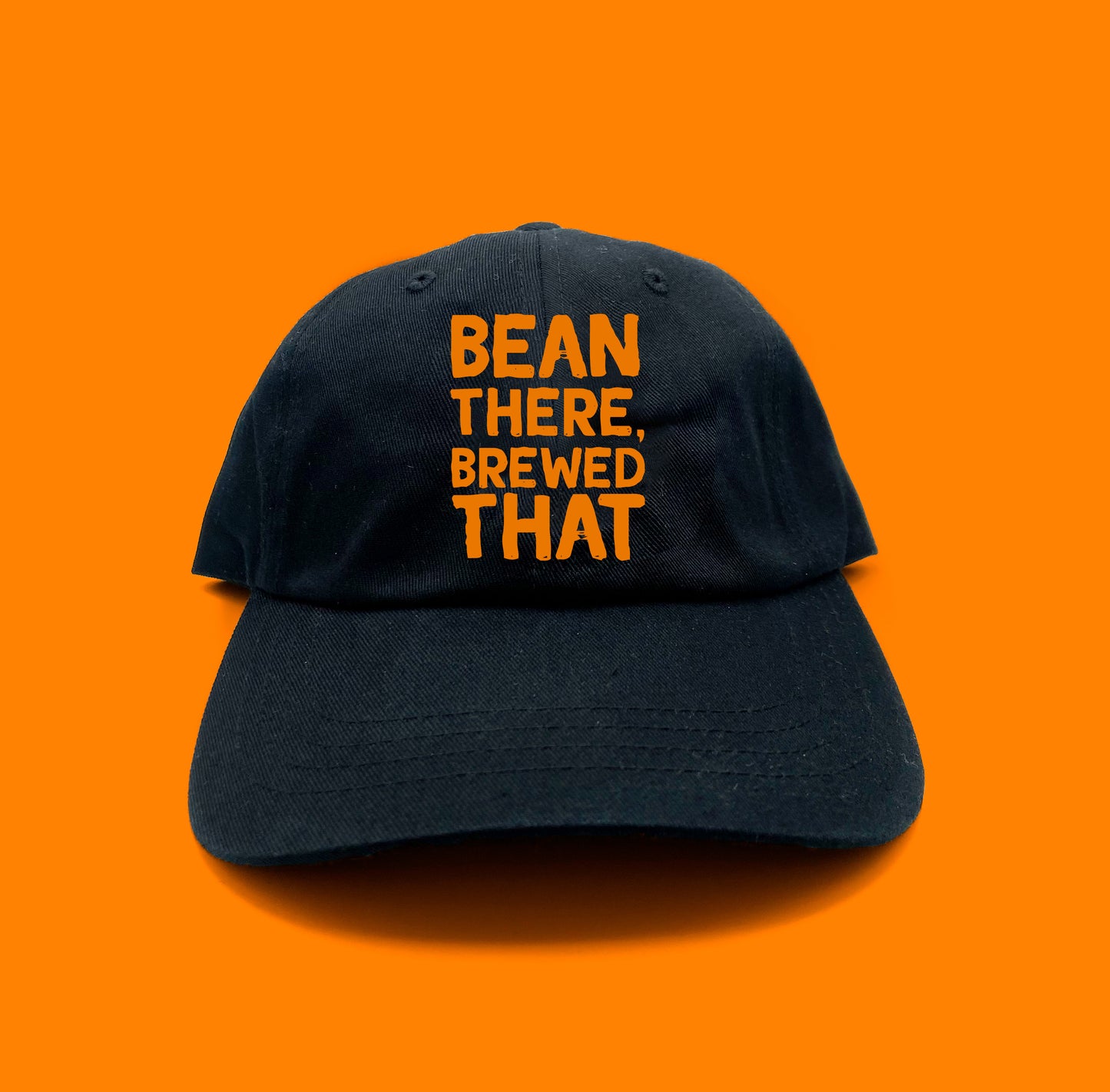 Bean There, Brewed That Orange Dad Hat