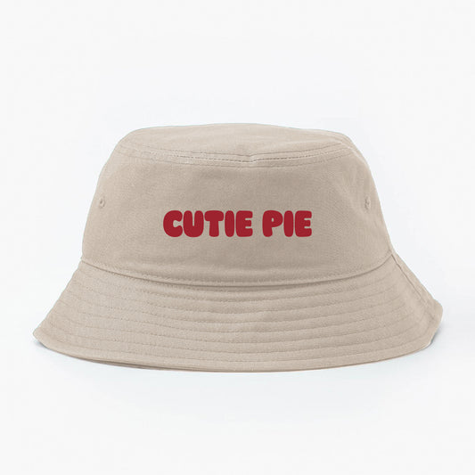 CUTIE PIE Dark Red Bucket Hat