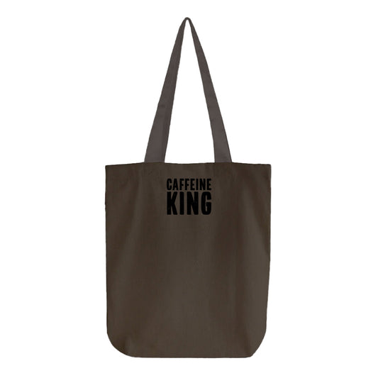 Caffeine King Black Tote Bag