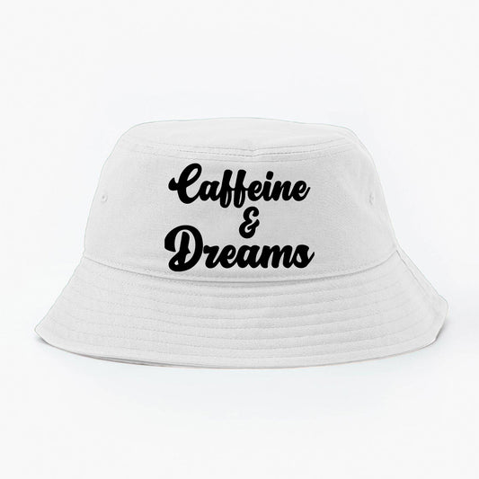 Caffeine & Dreams Black Bucket Hat