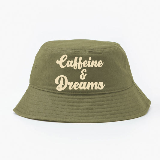Caffeine & Dreams Cream Bucket Hat