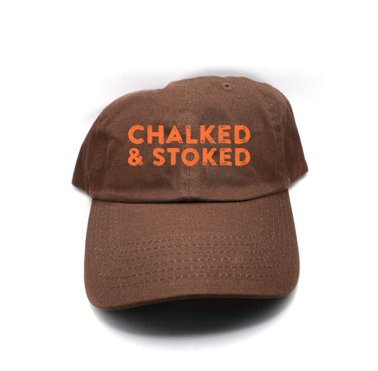 "Chalked & Stoked" Orange Dad Hat