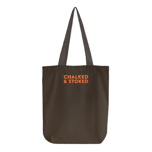 "Chalked & Stoked" Orange Tote Bag