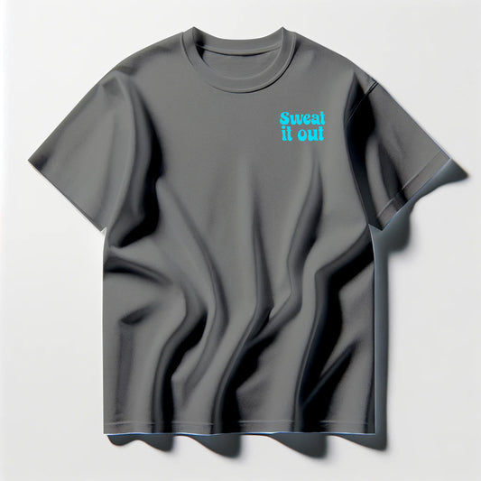Sweat It Out Cyan Tee Shirt