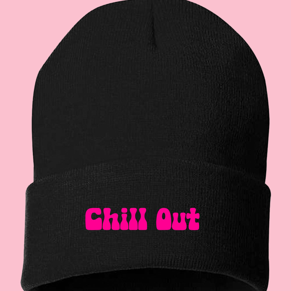Chill Out Pink Beanie