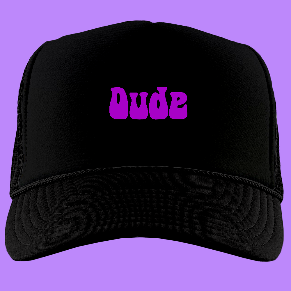 Dude Purple Foam Trucker Hat