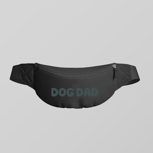 Dog Dad Gray Green Fanny Pack