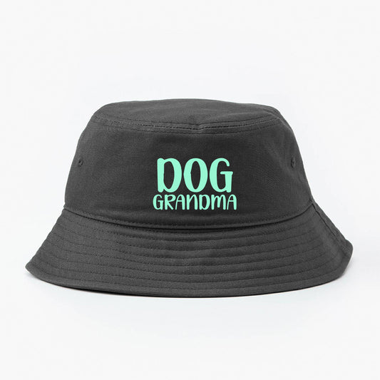 Dog Grandma Light Green Bucket Hat