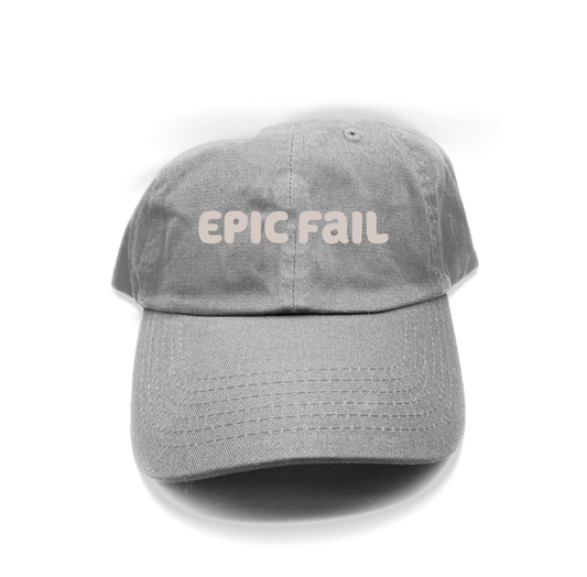 Epic Fail White Dad Hat