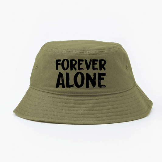 Forever Alone Black Bucket Hat
