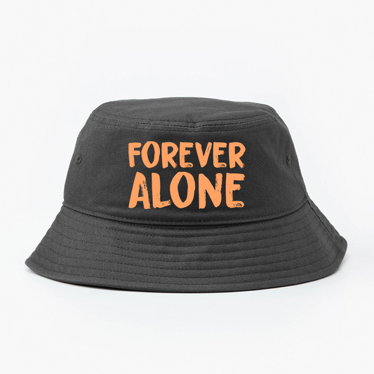 Forever Alone Orange Bucket Hat