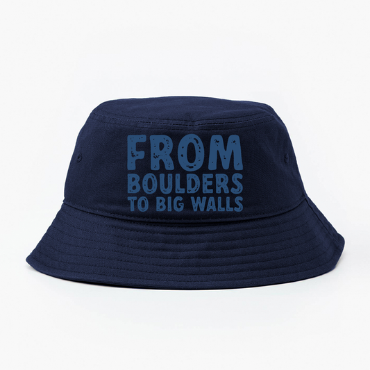 "From Boulders to Big Walls" Blue Bucket Hat