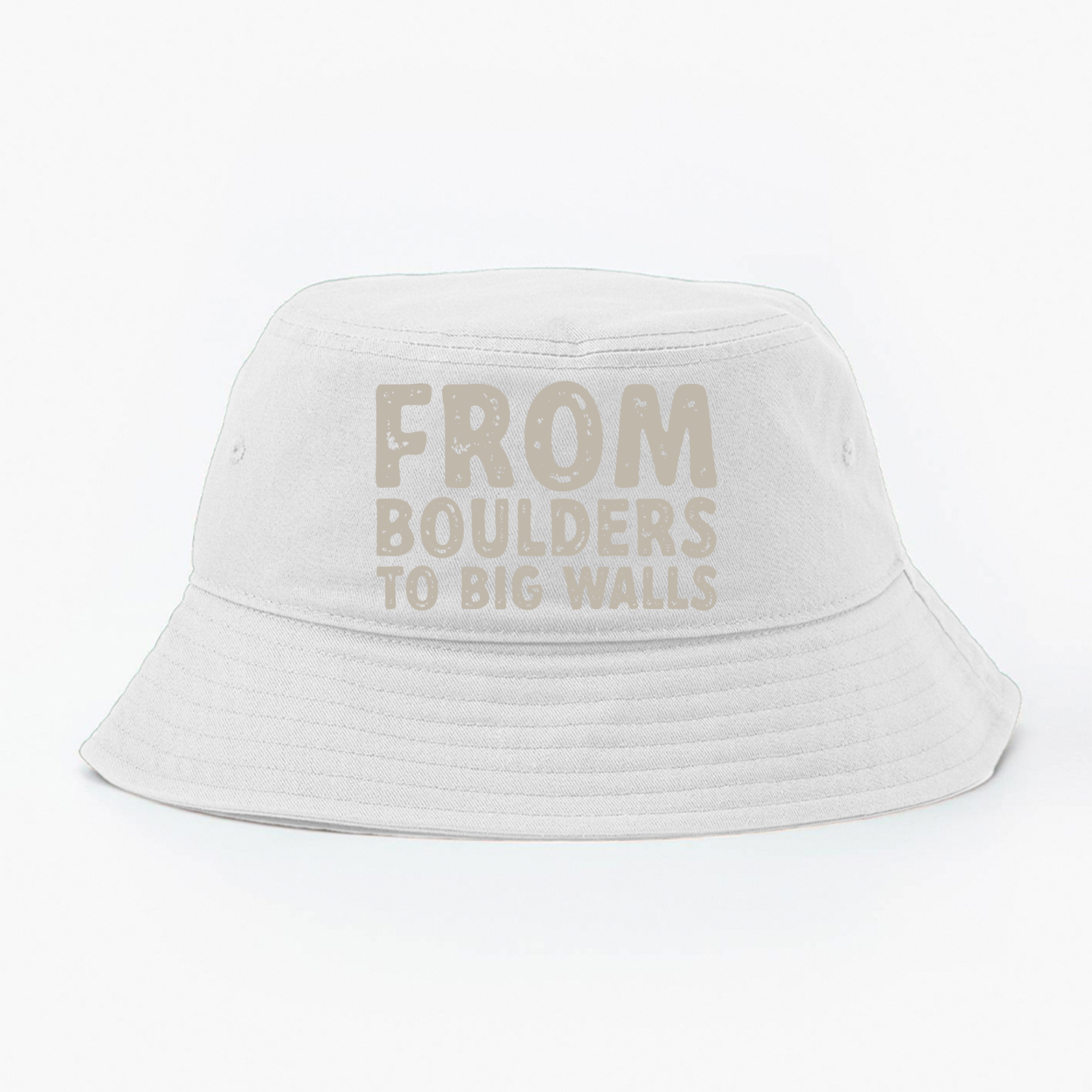 "From Boulders to Big Walls" Grey Bucket Hat