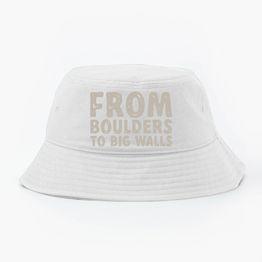 "From Boulders to Big Walls" Grey Bucket Hat