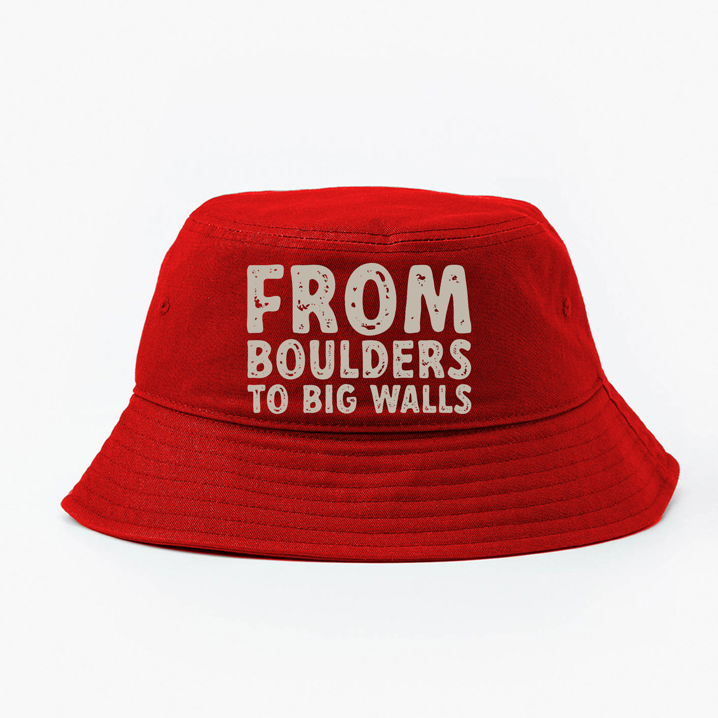"From Boulders to Big Walls" Grey Bucket Hat