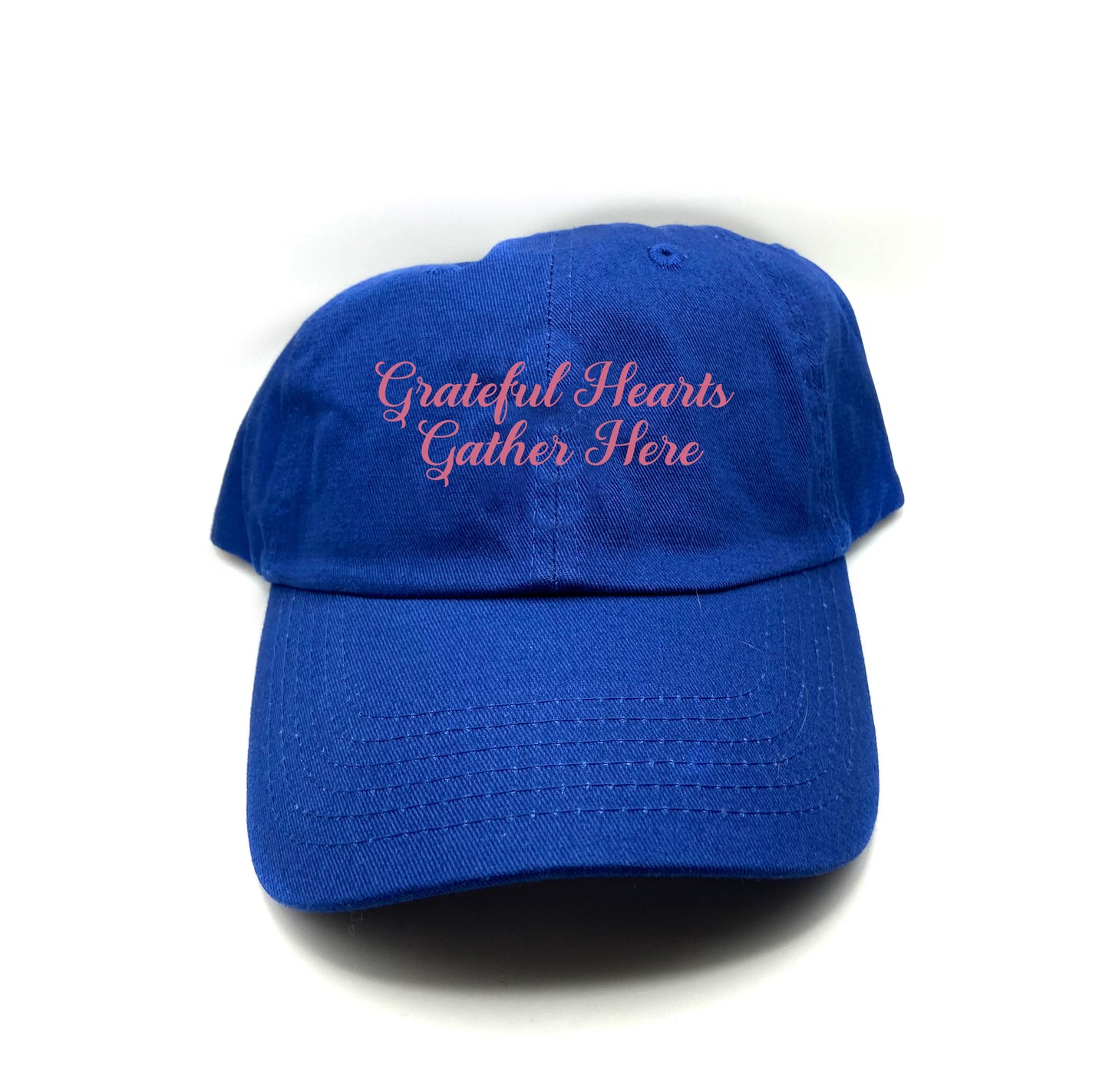 Grateful Hearts Gather Here Pink Violet Dad Hat