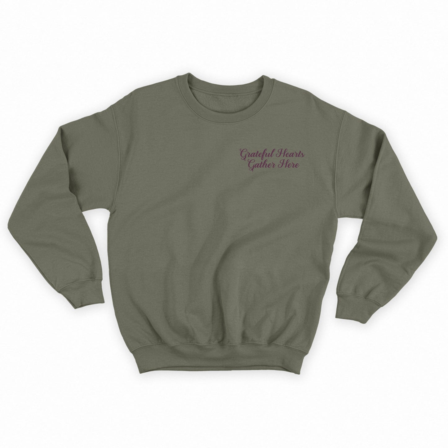 Grateful Hearts Gather Here Wine Sweatshirt