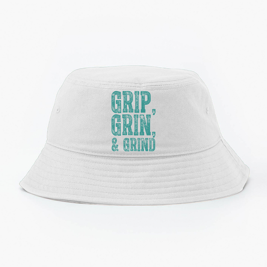 "Grip, Grin, & Grind" Green Bucket Hat