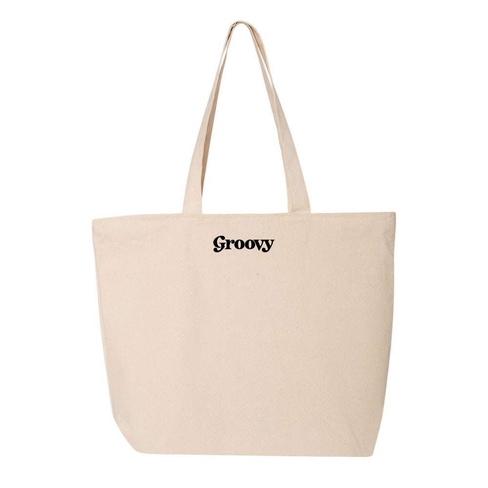 Groovy Black Tote Bag