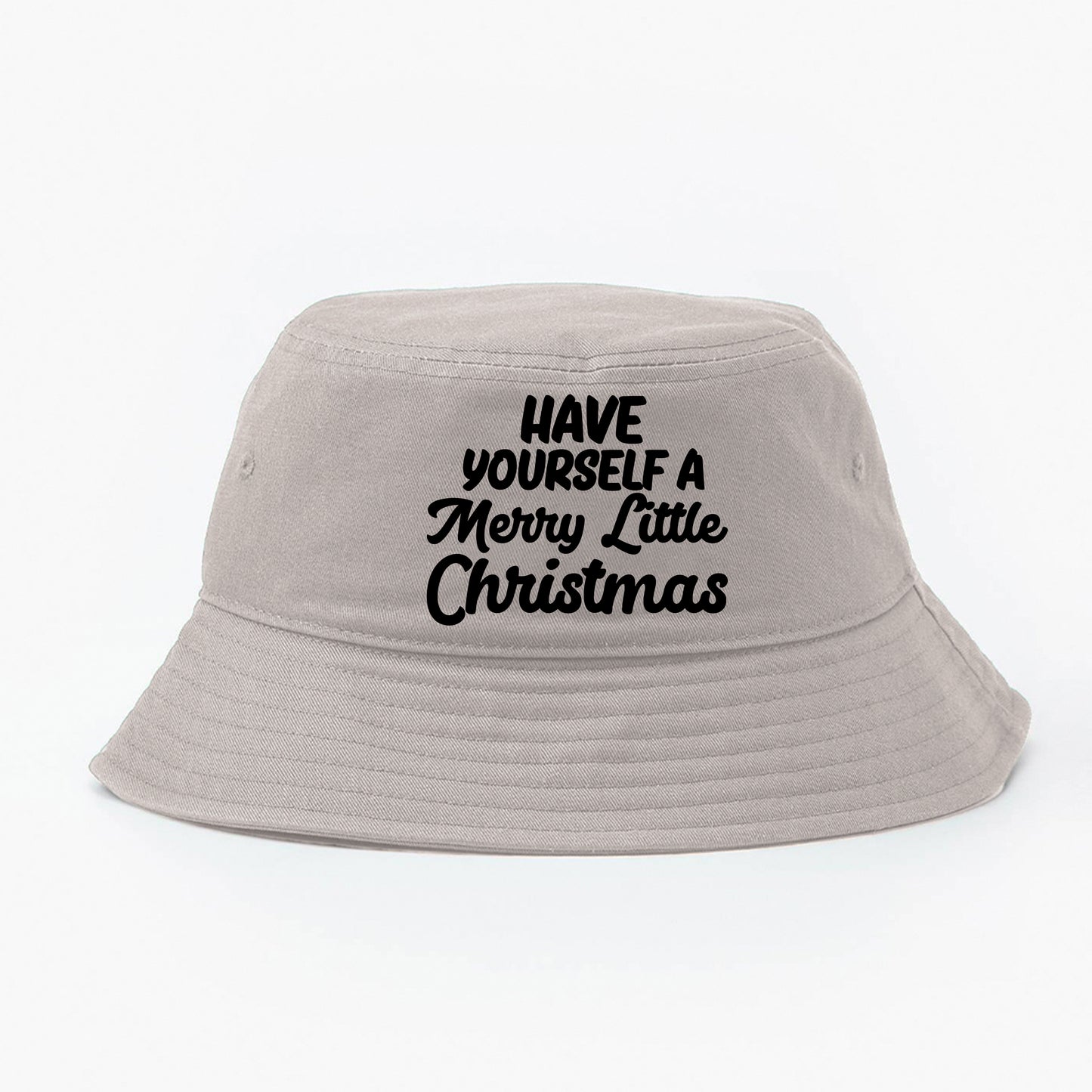 "Have Yourself a Merry Little Christmas" Black Bucket Hat