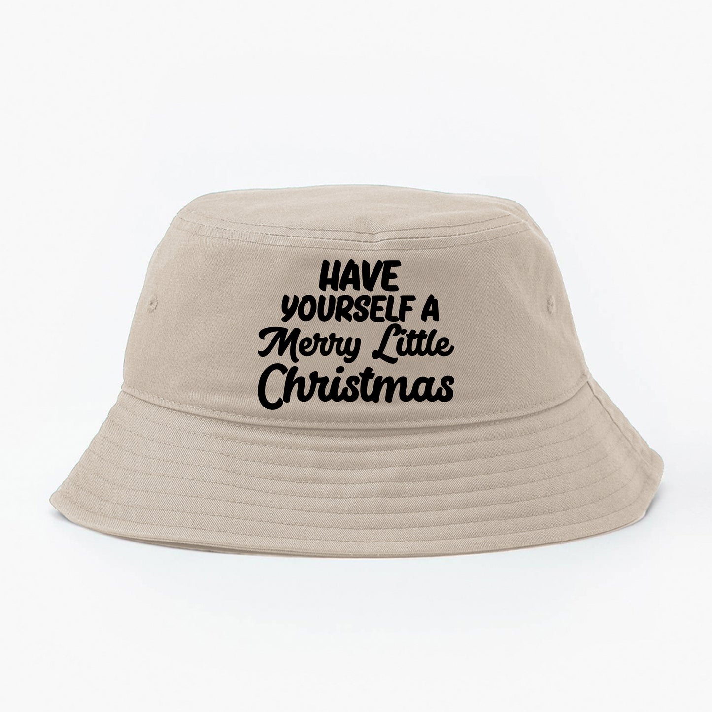 "Have Yourself a Merry Little Christmas" Black Bucket Hat