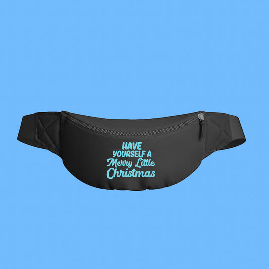 "Have Yourself a Merry Little Christmas" Sky Blue Fanny Pack