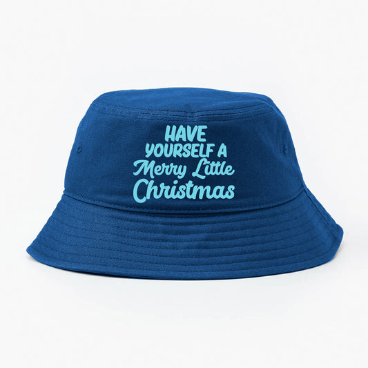 "Have Yourself a Merry Little Christmas" Sky Blue Bucket Hat
