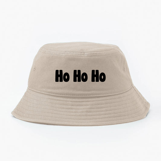 Ho Ho Ho Black Bucket Hat
