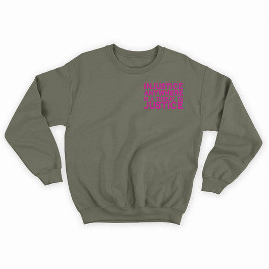 Injustice Anywhere Is a Threat to Justice Everywhere Orange Sweatshirt