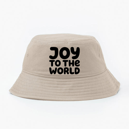 "Joy to the World" Black Bucket Hat
