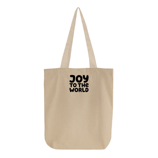"Joy to the World" Black Tote Bag