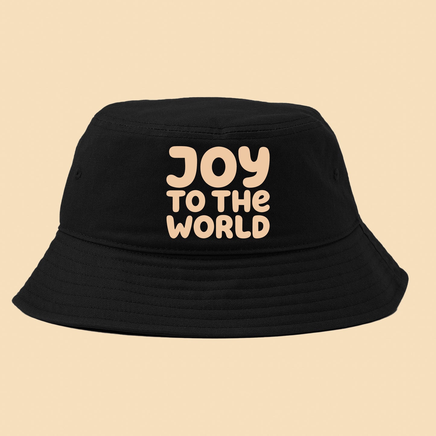 "Joy to the World" Peach Bucket Hat