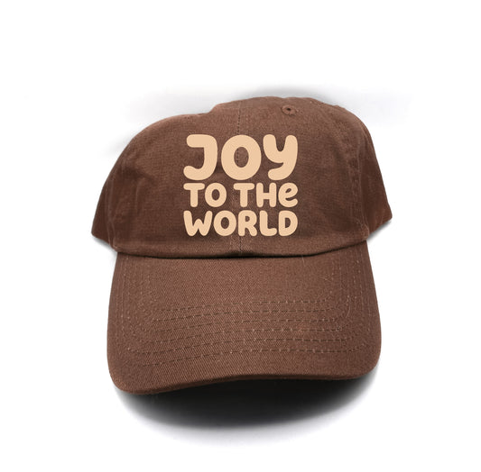 "Joy to the World" Peach Dad Hat