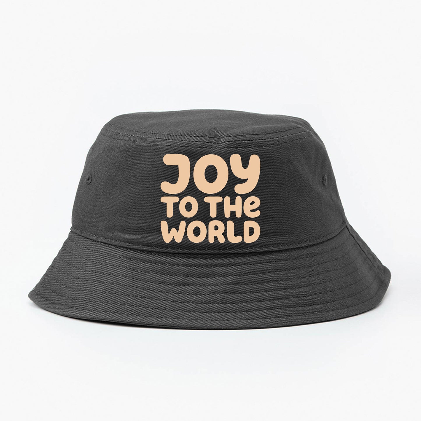 "Joy to the World" Peach Bucket Hat