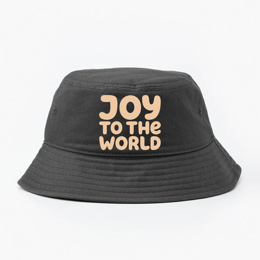 "Joy to the World" Peach Bucket Hat