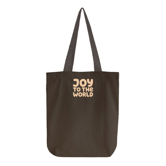 "Joy to the World" Peach Tote Bag