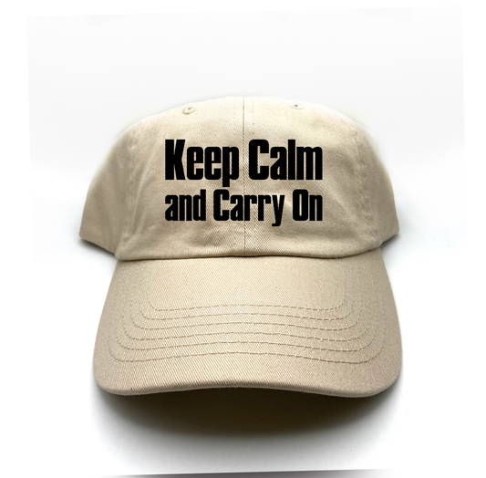 Keep Calm and Carry On Black Dad Hat