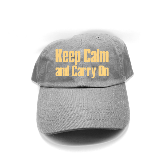 Keep Calm and Carry On Light Yellow Dad Hat
