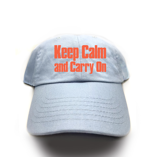 Keep Calm and Carry On Peach Dad Hat