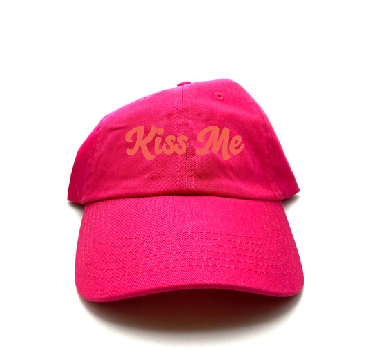KISS ME Pink Dad Hat